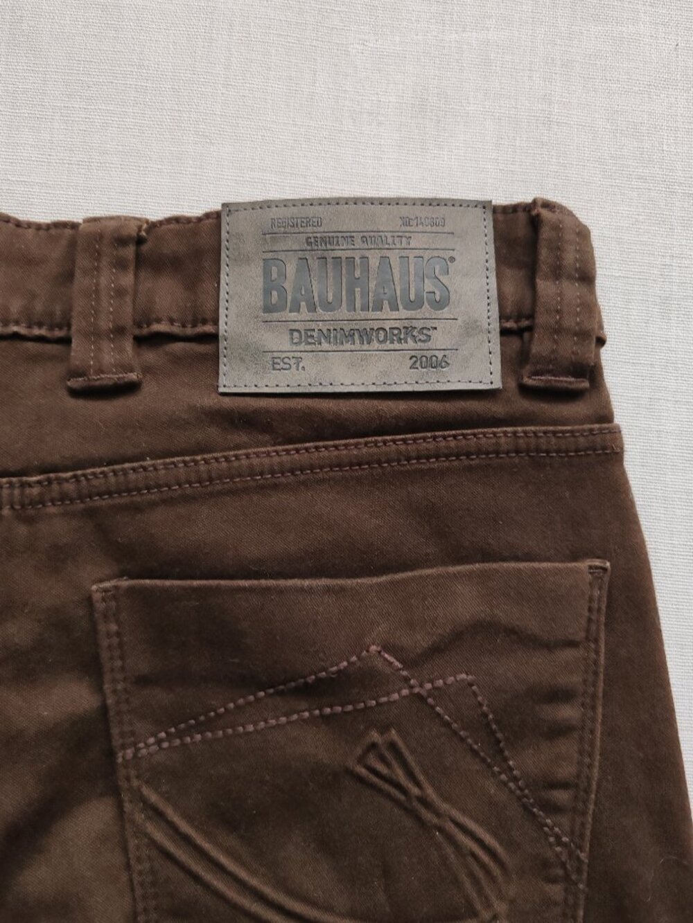 Bauhaus Denimworks BH-3035-SKT Men's Straight Fit Pants - Brown - 28x33 - Picture 11 of 15